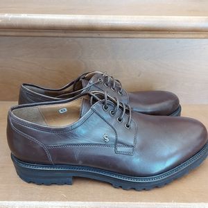 Fabiano Ricci brown leather oxford Derby shoes